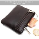 Monedero con 2 Cremalleras para Hombre con Argolla para Llave | Piel Ubrique | Hechas a Mano en Cuero | 10012 Marron - 2