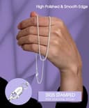 Dochais Collana Argento 925 Donna Ragazze 1mm/2mm Catenina Argento 925 Donna Sottile 41/46/51/56 cm Collane Minimaliste Regali Gioielli - 3
