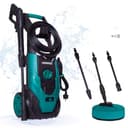 VONROC Idropulitrice ad alta pressione 1800W - 140 bar - 420 l/h - Include Tubo da 8 m, serbatoio detergente integrato, lava patio, ugelli e accessori - 1