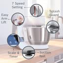 Bosch Serie 4 Planetaria MUM5XW20, 1000W, Ciotola in Acciaio Inox da 3,9 L, 7 Livelli di Velocità, Timer Integrato, Fruste, Gancio, Frullatore e Dischi Vari Inclusi, Lavabili in Lavastoviglie, Bianco - 5