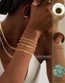 ZHESHY Pulsera Mujer Plata Oro 14k Cadena Con Perlas Corazón Ajustable Apilables Personalizada Joyas Para Mujer Regalo Cumpleaños Amigas - 3