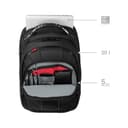 Wenger Carbon Mochila para portátil, portátil de hasta 17 pulgadas, organizador de artículos, 30 l, mujer hombre, oficina viajes universidad, negro, 600637 - 3