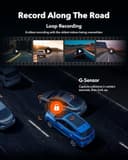 WOLFBOX G930 10" Espejo Retrovisor con Camara y 5.8GHz WiFi, 4K Ultra HD Doble Dashcam y 1080P WDR Camara Trasera Espejo Dash CAM Coche para Navegador GPS 24H Cámara Vigilancia Aparcado Tarjeta 64GB - 6