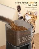 oneisall Automatic Cat Feeder with Stainless Steel Bowl, 3.5L Cat Feeder with Timer ,Pet Food Dispenser for 1-6 Meals a Day, Dry Food Auto Feeders for Cats Dogs - 6