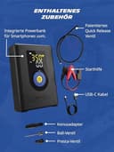 MICHELIN Air Power Max Hybrid Li-Ionen Akku-Kompressor mit Jump Starter & Powerbank – 3in1 Starthilfe, Luftpumpe 9,9 bar & 10.000 mAh Powerbank für Auto, Motorrad & Fahrrad - 7