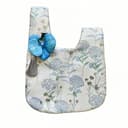 HIMKI Brautbeutel Klassische Hochzeit Handtasche mit Blumen Goldener Faden Jacquard Quaste Brauthandtasche Satin Hochzeit Handgelenk Tasche Elegante Geschenktasche für Hochzeit und Party (Blau) - 4