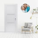 Stileitaliano Orologio da Parete personalizzato in legno moderno con Numeri Bianchi Orologi a muro con foto stampa fotografica 25cm x 25cm Idea Regalo per la Casa (Rotondo) - 5