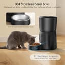 Faroro Comedero Gato Automático WiFi, 1080P HD Cámara con Visión Nocturna, 4L Alimentador para Perros/Gatos con Audio 2Vías, App Control, Cámara Ajustable, Sensor Anti-Bloqueo y Alimentación Dual - 8