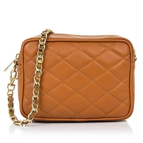 FIRENZE ARTEGIANI. Cleopatra Women's Genuine Leather Padded Shoulder Bag Shoulder Bag for Women Made in Italy 19.5 x 8 x 15 cm, Leather, Utility