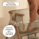 Venture Sona Next To Me Crib – Adjustable Baby Bed with Dropside, Premium Mattress, Breathable Mesh & Storage Shelf - No-Tool Assembly Bedside Baby Crib, Bassinet for Newborns 0–6 Months - Beige - 7