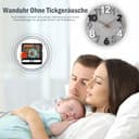 Stellarize Wanduhr Ohne Tickgeräusche Modern Holz 3D Küchenuhr für Wohnzimmer Kinderzimmer Büro (30 cm) - 2