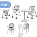 Chicco Polly Progres5 - Trona evolutiva, de hamaca a elevador, 4 ruedas, de 0 a 3 años, gris - 2