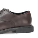 HUGO Men's Brushed Leather Derby Dress Shoe Oxford, Dark Hazelnut, 7 UK - 4