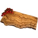 Couples Gift Personalised Olive Wood Cutting Board Chopping Board Wedding Gift New Home Gift Engagement Wedding Anniversary Valentines Initials Design in 25cm 30cm 40cm 50cm (Rustic 50cm) - 1