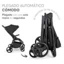 KikkaBoo Silla de Paseo Ligera URBAN, Carrito Bebe Desde Nacimiento Hasta 22 kg, Plegado con Una Mano, Compacto, Ruedas EVA Con Suspensión, Manillar Ajustable, Negro - 6