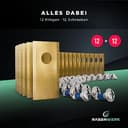 RASENWERK® - Hochwertige Mähroboter Messer mit passenden Schrauben - Universal Ersatzklingen Ersatzmesser für die Marken WORX, LandXcape, Zoef Robot und Einhell – Rasenroboter Messerset – 12 Stk. - 5