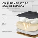 Submi Silla de Oficina Ergonómica con Reposapiés de Tela, Silla Escritorio de Altura Regulable Silla de Escritorio, Silla Oficina para Oficina en Casa con Respaldo Ajustable, Silla Gaming, Gris Oscuro - 6