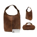 Lusso in pelle Aurora Quilted Suede Hobo Bag, Handmade Shoulder Bag for Women, Soft Leather Tote, Elegant Everyday Purse (Dark Tan) - 3