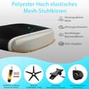 Milacyee Bürostuhl Ergonomisch, Schreibtischstuhl mit Verstellbarer 4D Lendenwirbelstütze, Drehstuhl mit Klappbare Armlehnen, Computerstuhl mit 90°-125° Liegefunktion, Netzstuhl bis 130KG, Schwarz - 8