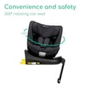 Bebeconfort RevolveFix Plus 360 i-Size, 360 Swivel Car Seat, 0-12 Years, 40-150 cm, ISOFIX Car Seat, Support Leg Installation, 360 Rotation, 8 Recline Positions, 12 Headrest Positions, Full Black - 5