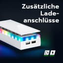 Mcbazel Xbox Serie S Lüfter Staubschutzhaube mit 7 RGB Lichteffekten, Unterstützung 4000/4300/4500 RPM/USB Datentransfer/Ladeanschluss/RGB Dual Cooler für Xbox Serie S - Weiß - 7