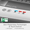 Leitz IQ Aktenvernichter Home Office S, 9-8 Blatt (70-80 g/m²), TÜV+GS zertifiziert, Partikelschnitt, Sicherheitsstufe P4, 15L Behälter, Sehr leise, & kompakt, Schredder für Büro, Weiß, 80360000 - 4