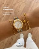 DIAMOND MODE Armband Gold Damen Schmuck, DD Luxus, Five Prestige - 18K vergoldeter Chirurgenstahl, 16+4cm, wasserfest, nickelfrei, Frauen Armkette Hochglanz poliert Geschenk Überraschung (Gold) - 5