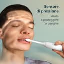 Spazzolino elettrico sonico Philips Sonicare Serie 3100 - Sensore di pressione, 3 intensità, EasyStart, SmarTimer, autonomia 14 giorni, custodia, bianco, confezione da 2, HX4072/41, [Nuovo] - 4
