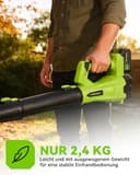 NewBeny Soffiatore per Foglie, Aspiratore Foglie a Batteria con 2 Batterie da 4000 mAh e 6 Velocità Regolabili, 288 MPH & 650 CFM Soffiatore Foglie per Giardini, Vialetti e Rimozione di Neve Leggera - 5