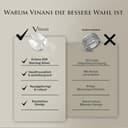 Vinani Damen Design Ring 925 Sterling Silber – Breiter Offener Flügelring mit Gebürstetem Finish, Verstellbares Modernes Statement-Schmuckstück für Damen, Handgefertigt, Größe 56 2RBR-56 - 6