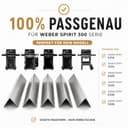 Premium Aromaschienen für Weber Spirit 300 Serie (E310, E320, E330) | 5er Set V2A Edelstahl 1.4301 | Rostfrei, extra langlebig & 100% Passgenau ab 2013 | Flavorizer Bars Ersatz Brennerabdeckungen - 3