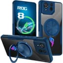 HikerClub Handyhülle für ASUS ROG Phone 8, ROG Phone 8 Pro (2024) Hülle Case mit Magnetisch Ständer, 360 Drehring Blau [Magie Stressabbau Soundeffekt Handyhalter] Stoßfeste Transparent Schutzhülle - 1