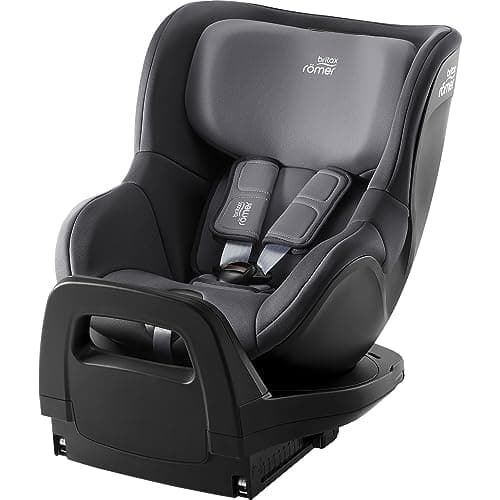 BRITAX RÖMER Seggiolino Auto DUALFIX 2 Z-LINE Girevole a 360° ISOFIX Bambini da 61 a 105 cm i-SIZE (Gruppo 0+/1) da 3 Mesi a 4 Anni, Midnight Grey