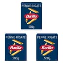 Barilla Penne Rigate – Authentic Italian Pasta Made with Durum Wheat – Classic Short Shape Pasta - For Pasta Bakes - Single Pack of 3 x 500g - 1
