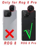 GIOPUEY Funda Compatible con ASUS ROG Phone 8 Pro, Carcasa Dura de PC + TPU Suave, Alta Transparencia, Funda Transparente, Airbag Anticaídas, Sin Amarilleo - Black - 2