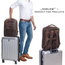 STILORD XL Herren-Businessrucksack aus Leder braun - 15-17 Zoll großer Arbeitsrucksack - Männer Laptop-Rucksack - Vintage Office-Bag aus Echtleder 'Harlow' - 6