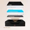 EHEYCIGA Cama Ortopedica y Viscoelastica para Perro Extra Grande 106x76x18.5 cm, Memory Foam Sofa para Perros Lavable, Cama Gato Suave, Negro - 2