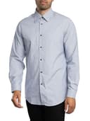 Armani Exchange Hombre Camisa con Estampado De Logotipo Regular, White Stripe, M - 2