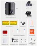 VANTRUE E360 Plus 3 Kanal 5.2K Panorama+1440P Dashcam mit Dual STARVIS 2 HDR Nachtsicht, 360° Puffer Parkmodus Dash Cam, Sprachgesteuerte Auto Kamera, APP, 1.54″ Touchscreen, Max. 1TB - 8