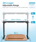 MAIDeSITe höhenverstellbarer Schreibtisch elektrisch mit 2 starken Motoren, tischgestell höhenverstellbar 3-stufige sowie auch 4 Memory-Steuerung mit Sitz-Steh-Erinnerungs - T2 Pro Plus - 2