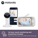 Motorola Nursery VM65X Connect - Halo Video Baby Monitor with Crib Holder - 5 inch Parent Unit and WiFi App - Flexible Magnetic Camera Mount, White - 2