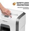 Fellowes Paper Shredder for Home Office Use - 15 Sheet Cross Cut Paper Shredder for Deskside Use - Powershred 15C Home Shredder with 19L Pull-out Bin - High Security P4 - White - 4