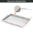 Onlyfire Flat Top Griddle Plancha for Weber Genesis II 300 Series Gas Grills, Stainless Steel Full-Size Griddle Insert with Detachable Handle for Weber Genesis II & II LX 310 315 335 340, Genesis 325s - 2