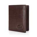 Mauro Pelletteria Mini Portafoglio Uomo in Vera Pelle Artigianale Made in Italy Portafoglio Uomo Piccolo Porta Carte di Credito Sei Scomparti e Tasca per Banconote Testa Moro - 1