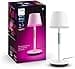 Philips Hue White & Color Ambiance Go Portable Table Lamp (530 lm), Dimmable LED Light for Hue Lighting System with 16 Million Colours, Smart Light Control via Voice or App, White - 1