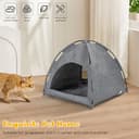 Nobleza Faltbares Katzenhaus, 2-in-1 Katzen und Hundebett, Abwaschbar mit Kissen, für Kleine bis Katzen und Hunde, Geeignet für Innen und Außenbereich - 5