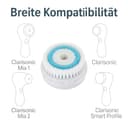 Ersatzbürstenköpfe kompatibel mit Clariso-nic Mia 1/2, Aria, Plus, Smart Profile – Sensitive & Deep Pore Gesichtsreinigungsbürsten – 4 Stück Nylon-Bürstenkopf für sanfte und porentiefe Reinigung - 2