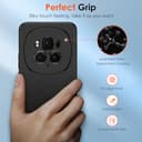 ivoler Silikon Hülle für Honor Magic6 Pro/Honor Magic 6 Pro mit Kameraschutz, Ultra Dünne Weiche Stoßfest Schutzhülle Flexible TPU Matte Schwarz Handyhülle Kratzfest Case Cover - 5