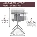 Chicco Next2Me Armonia Baby Beistellbett, aufklappbare Seitengitter, 11 Höhenstufen, höhenverstellbar von 66 bis 83 cm, 4 Rollen, hervorragende Luftzirkulation, grau - 5