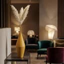 ARCEA Vaso Axis Slim - Vaso in Ceramica Artigianale Giallo Senape - Scultura d'Arredo Moderna per Interni Made in Italy, 57cm - 3